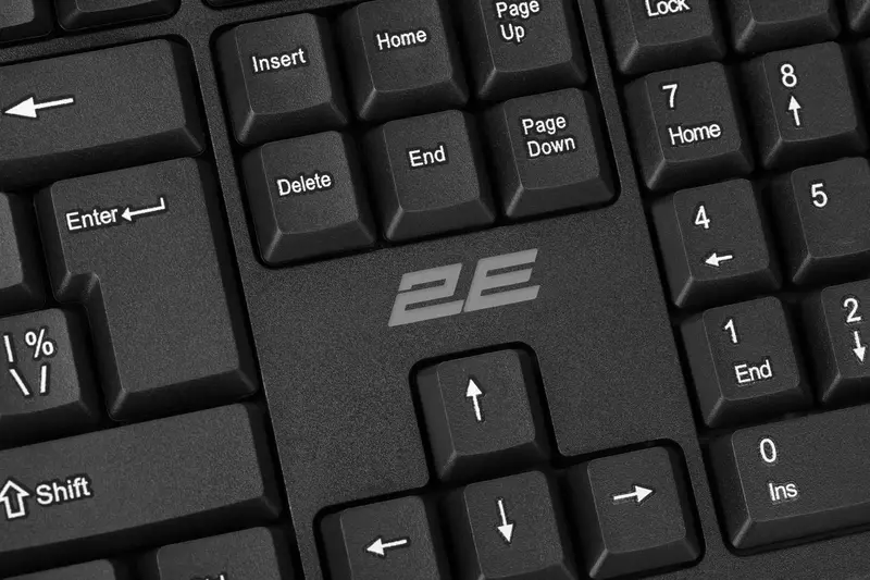 Клавіатура мембранна 2E KS108 104key USB-A EN/UK чорний - фото - №5