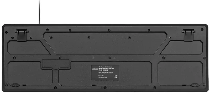 Клавіатура мембранна 2E KS108 104key USB-A EN/UK чорний - фото - №1