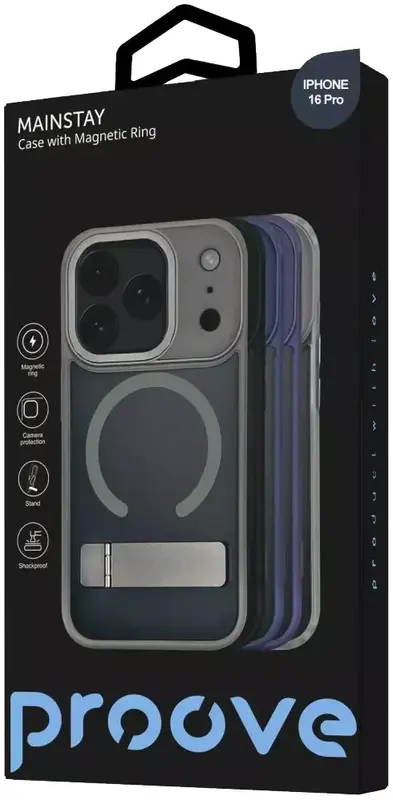 Чохол Proove Mainstay Case with Magnetic Ring iPhone 16 Pro (dark blue) - фото - №2