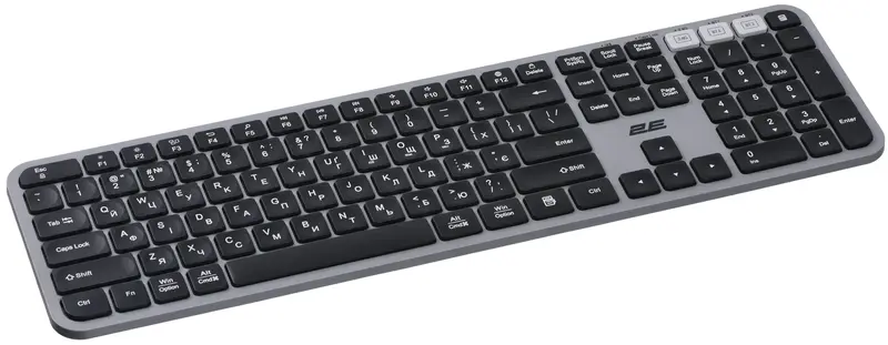 Комплект клавіатура та миша 2E MK440 WL/BT EN/UK сіро-чорний - фото - №8
