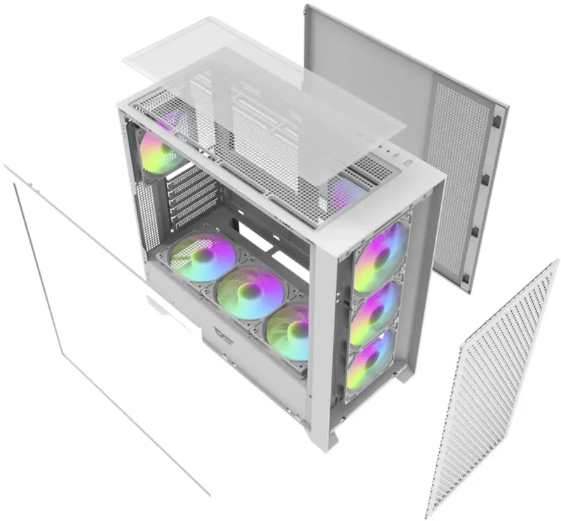 Корпус DARKFLASH DRX90 MESH (DRX90 MESH WHITE) - фото - №2