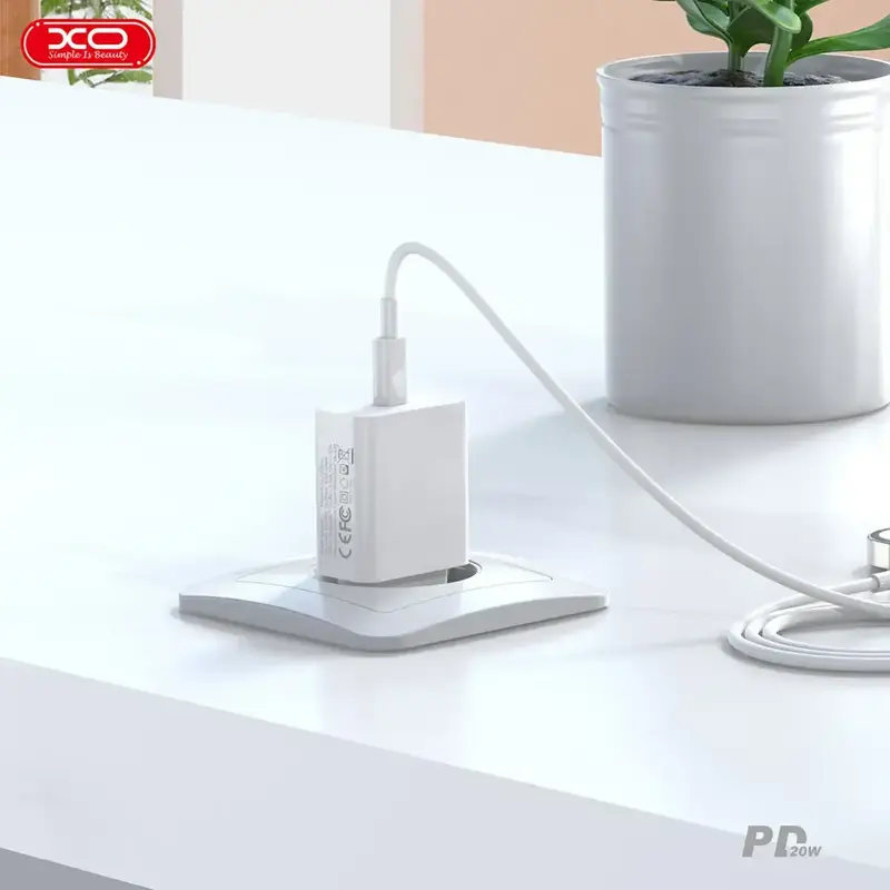 Мережевий зарядний пристрій XO 20W Type-C (L126.white) білий - фото - №5