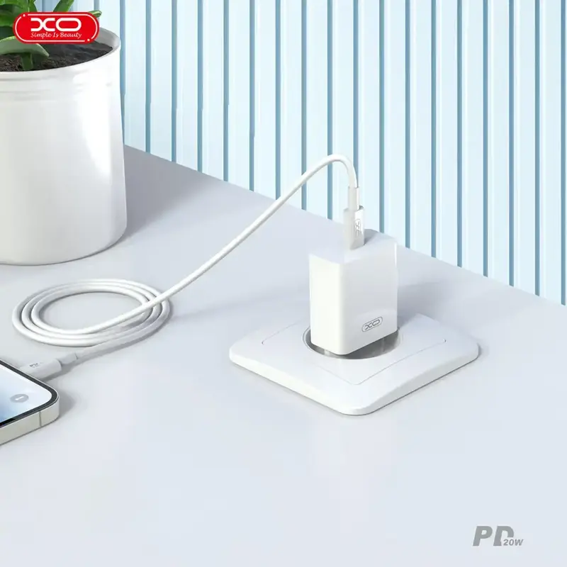 Мережевий зарядний пристрій XO 20W Type-C (L126.white) білий - фото - №4