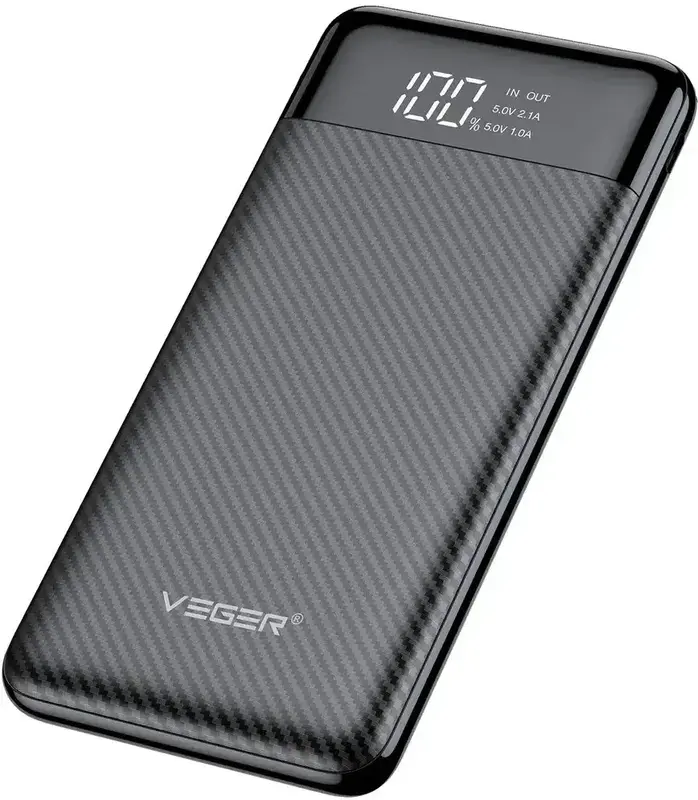 Повербанк 10000mAh Veger W1087.black - фото - №1