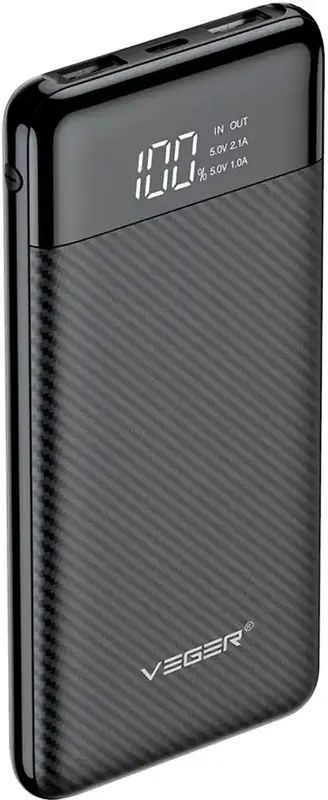 Повербанк 10000mAh Veger W1087.black - фото - №0