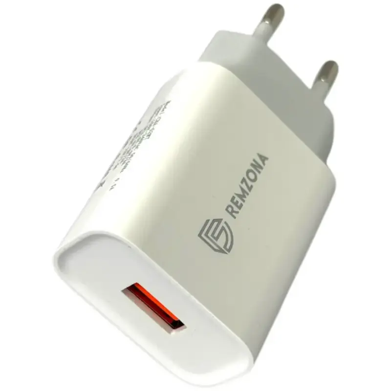 Мережевий зарядний пристрій Remzona Giwell One 1xUSB-A (18W) бiлий - фото - №0