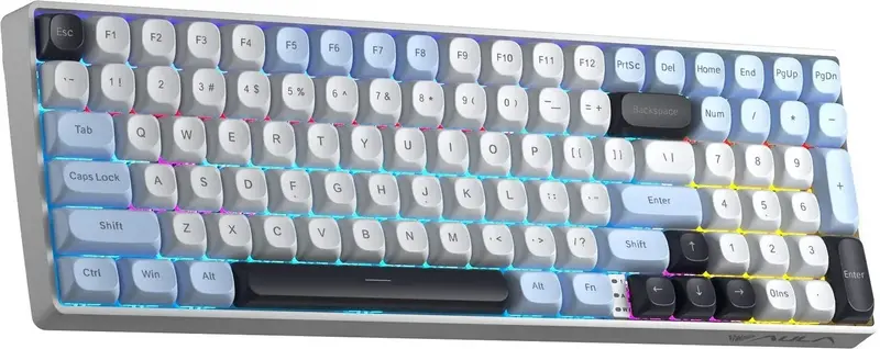 Клавіатура бездротова AULA S100pro Brown switch White/Black - фото - №1