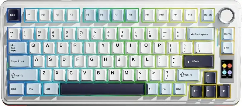 Клавіатура бездротова AULA S75Pro Wireless Keyboard Star Vector Switch White - фото - №0