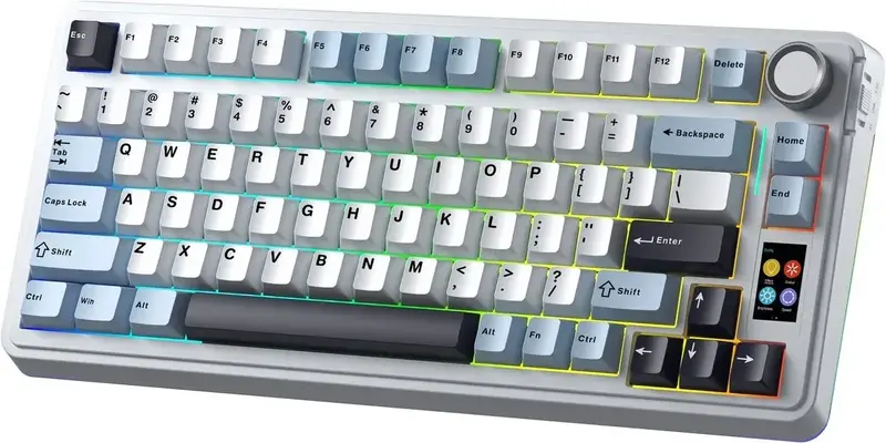 Клавіатура бездротова AULA S75Pro Wireless Keyboard Star Vector Switch White - фото - №2