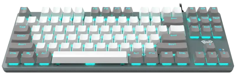 Клавіатура дротова AULA F3287 Grey/White keycap KRGD blue - фото - №1