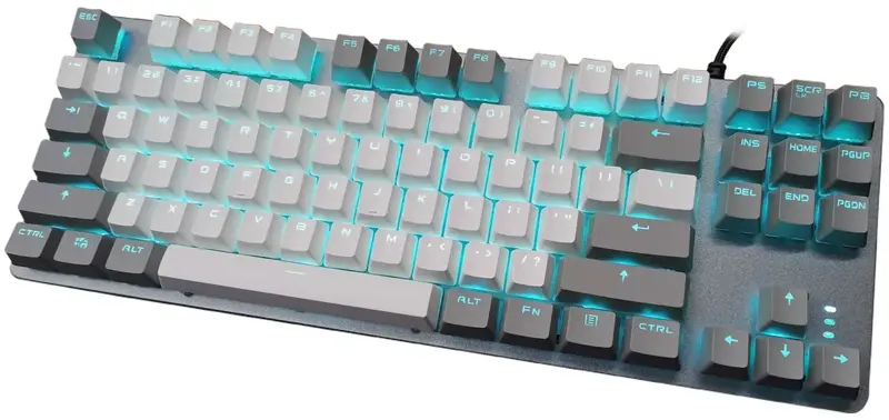 Клавіатура дротова AULA F3287 Grey/White keycap KRGD blue - фото - №2