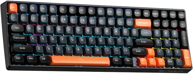 Проводная клавиатура AULA S100 Wired keyboard Brown switch black - фото - №2