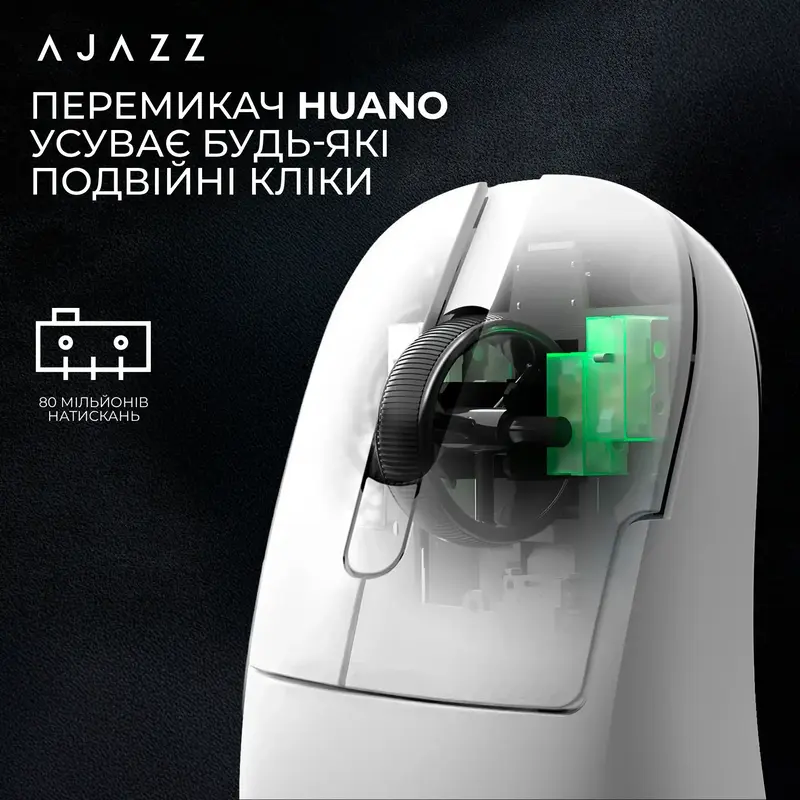 Комп'ютерна миша Ajazz AJ179P MC Біла (AJ179P-MC-W) - фото - №12