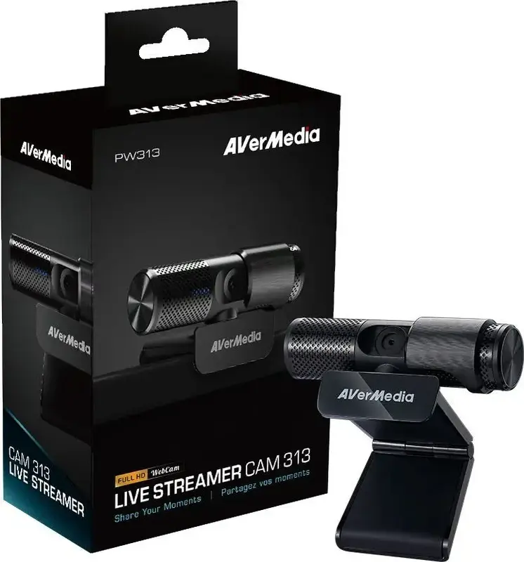 Вебкамера AVerMedia PW313 Full HD 30fps чорна (40AAPW313AWM) - фото - №6