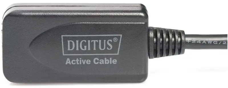 Подовжувач DIGITUS USB 2.0 Active Cable A/M-A/F 5м чорний - фото - №3