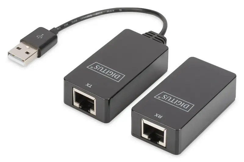 Удлинитель DIGITUS USB 1.1 для использования с кабелем Cat5/5e/6 UTP STP или SFT длиной до 45 м черный - фото - №4