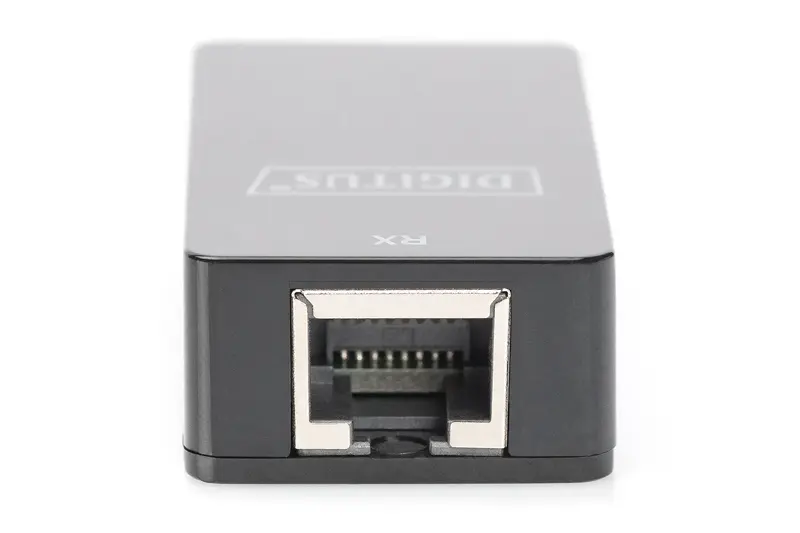 Удлинитель DIGITUS USB 1.1 для использования с кабелем Cat5/5e/6 UTP STP или SFT длиной до 45 м черный - фото - №1