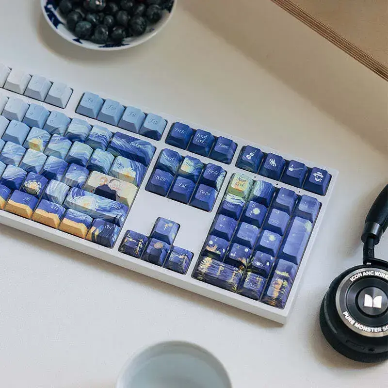 Набор кейкапов Varmilo 130Keys Van Gogh Cherry Profile Keycap Set (130K-110FA-R-V) - фото - №7