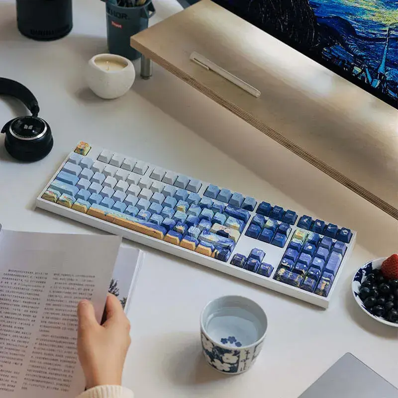 Набор кейкапов Varmilo 130Keys Van Gogh Cherry Profile Keycap Set (130K-110FA-R-V) - фото - №4
