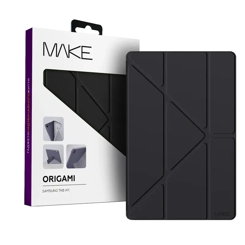 Чохол MAKE для планшета Samsung Tab A11 Origami Black (MTCO-STA11BK) - фото - №2