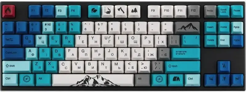 Клавіатура механічна Varmilo APG87 Summit R1, C-TK Brown, WL/USB-A, (A94A050D3A5A17A007) White Led - фото - №0