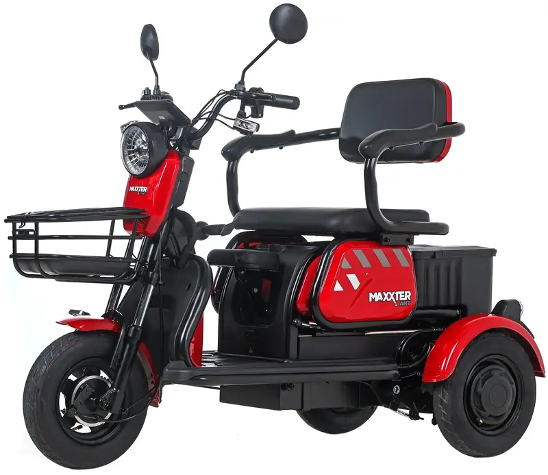 Электроскутер трехколесный Maxxter ANT 500 Вт (Red) - фото - №1