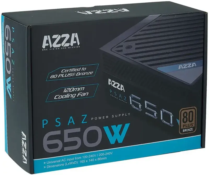 Блок питания AZZA ATX 650W (PSAZ-650B) - фото - №3