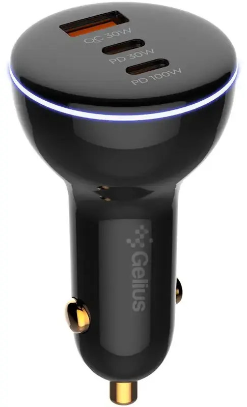 Автомобільний зарядний пристрій Gelius Tronex GP-CC012 1USB + 2Type-C 160W (Black) - фото - №0
