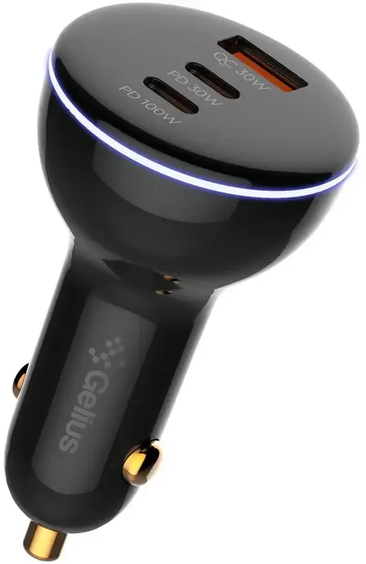 Автомобільний зарядний пристрій Gelius Tronex GP-CC012 1USB + 2Type-C 160W (Black) - фото - №1