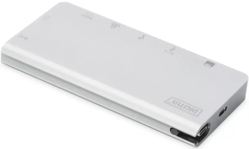 HUB USB-C HDMI/VGA/2xUSB-A/USB-C/SD/MicroSD/RJ54 - фото - №1