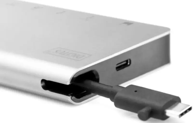 HUB USB-C HDMI/VGA/2xUSB-A/USB-C/SD/MicroSD/RJ54 - фото - №4