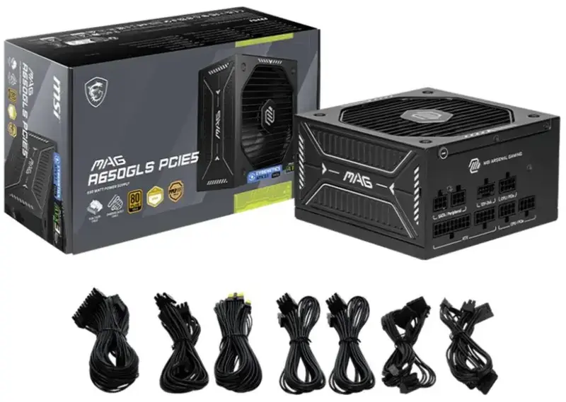 Блок живлення MSI ATX 650W (MAG A650GLS PCIE5) - фото - №5