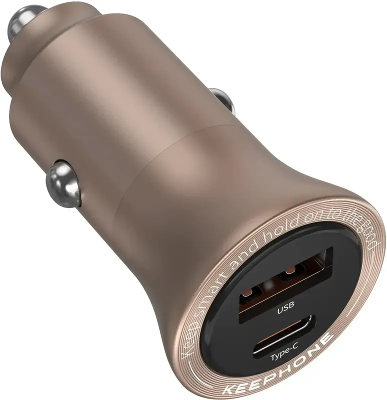 Автомобильное зарядное устройство Keephone CC-11 48 Вт (A+C) Desert Titanium - фото - №1