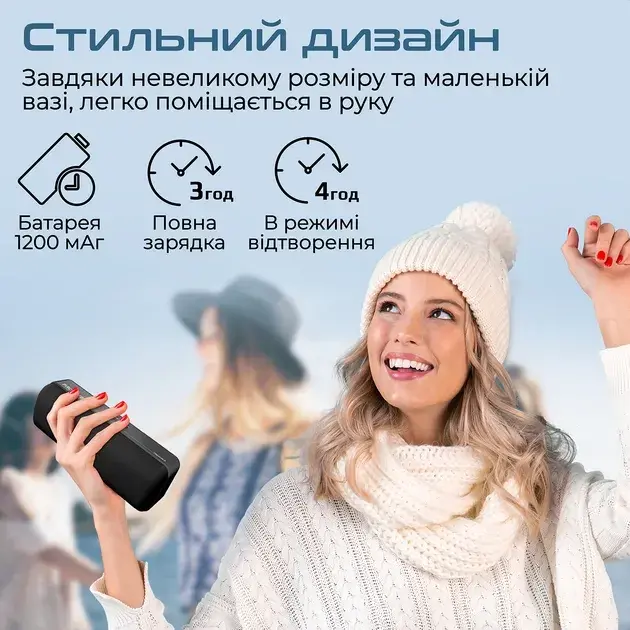 Акустика Promate Capsule-2 Black (capsule-2.black) - фото - №4