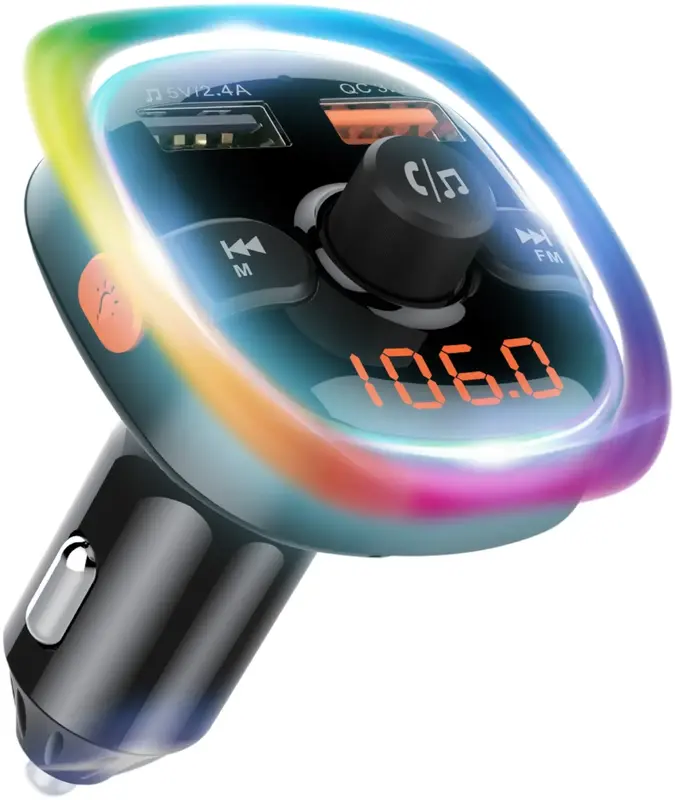 FM-трансмиттер Vibe RGB 15W FMAA-02BK - фото - №0