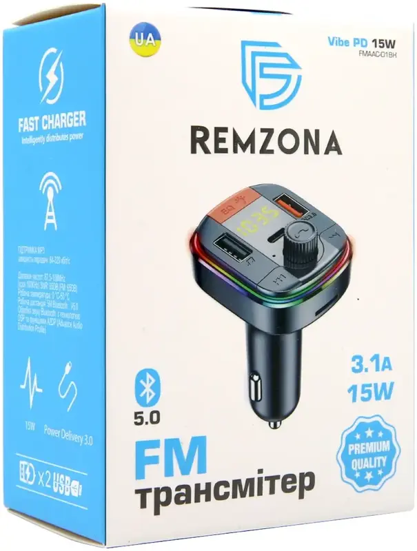 FM-трансмиттер Vibe PD 15W FMAAC-01BK - фото - №3