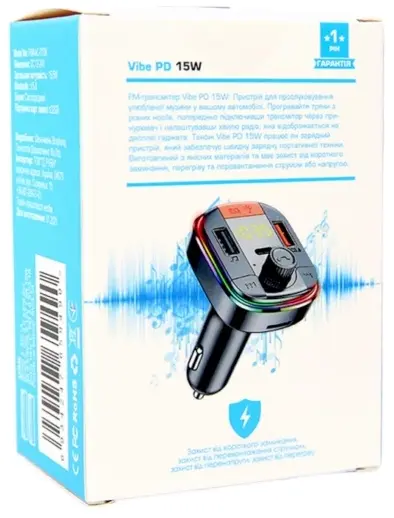 FM-трансмиттер Vibe PD 15W FMAAC-01BK - фото - №4