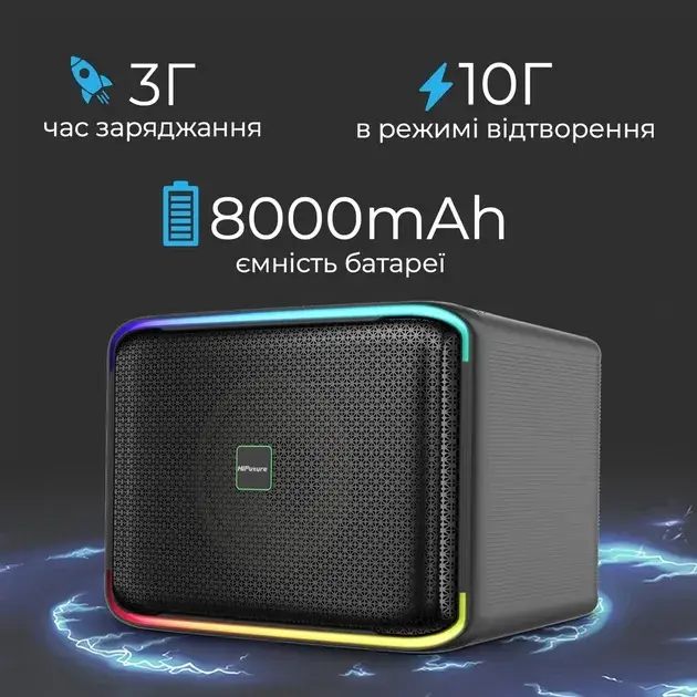Портативная колонка HiFuture Event Horizon 100W RGB Black event horizon.black - фото - №2