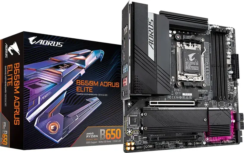 Материнская плата Gigabyte B650M AORUS ELITE (B650M_AORUS_ELITE) - фото - №4