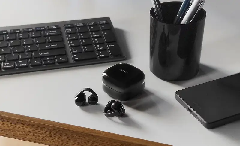 Навушники Sony LinkBuds Clip WFLC900B.E Black - фото - №7
