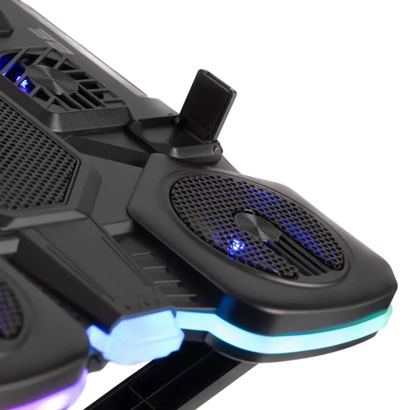Подставка для ноутбука 2E GAMING CPG-011 до 17,3" 1xUSB-A 1xUSB-C LCD RGB черная - фото - №6