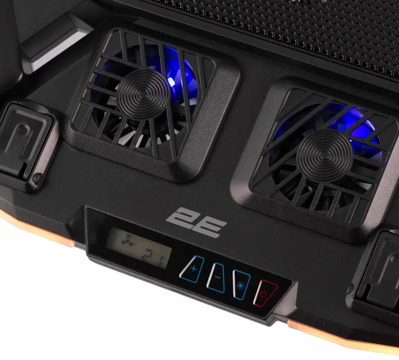 Подставка для ноутбука 2E GAMING CPG-011 до 17,3" 1xUSB-A 1xUSB-C LCD RGB черная - фото - №10