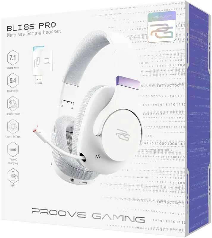 Беспроводная игровая гарнитура Proove Gaming Bliss Pro (APP) white - фото - №11