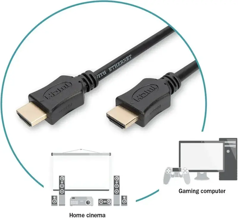 Кабель Digitus HDMI (M/M) High speed/Ethernet 10м черный - фото - №2