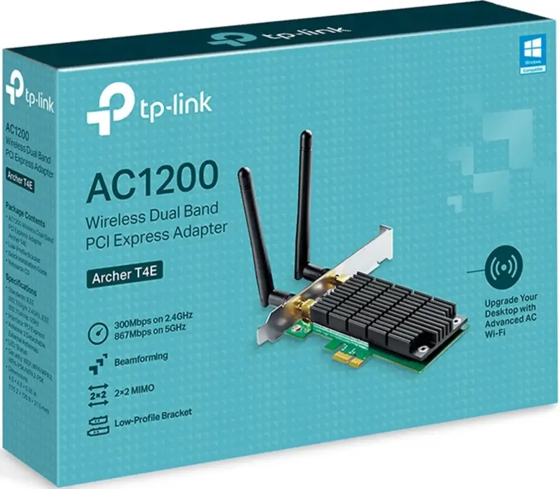 Wi-Fi адаптер TP-Link Archer T4E AC1200, PCI-Express x1 - фото - №4