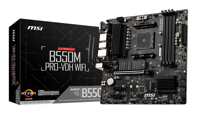 Материнська плата MSI B550 SAM4 MATX (B550M PRO-VDH WIFI) - фото - №0