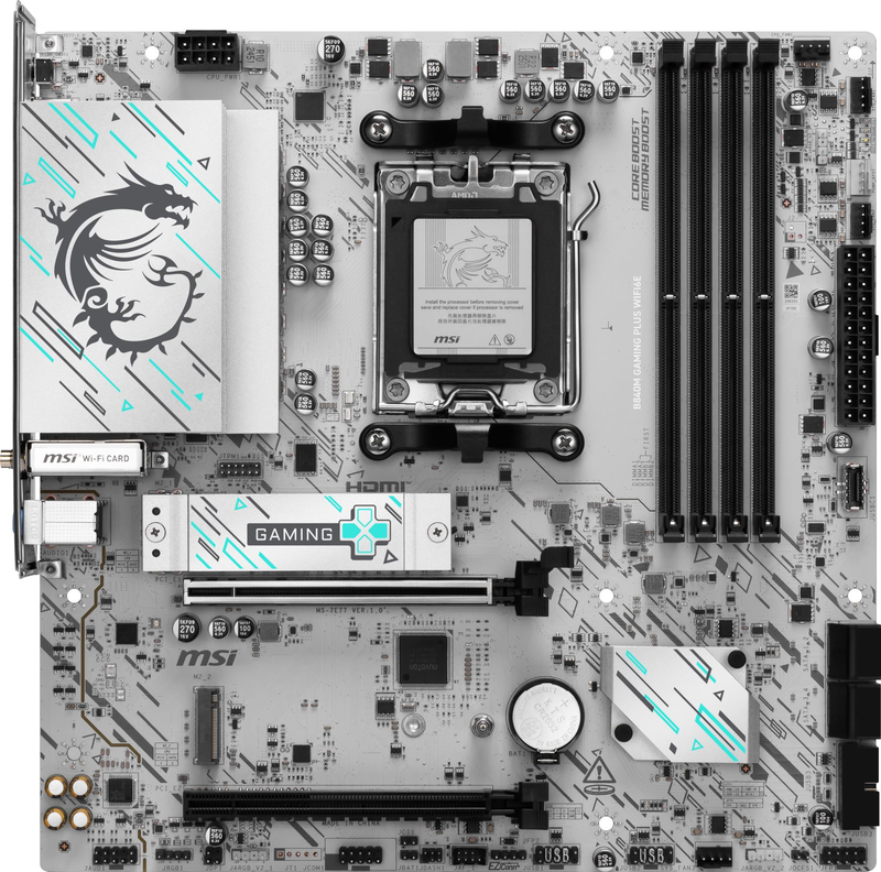 Материнська плата MSI B840 SAM5 ATX (B840M GAMING PLUS WIFI6E) - фото - №1