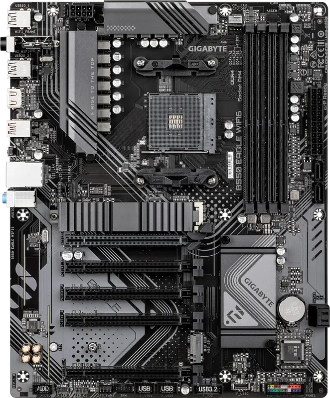 Материнська плата GIGABYTE B550 SAM4 ATX (B550 EAGLE WIFI6 1.0) - фото - №0