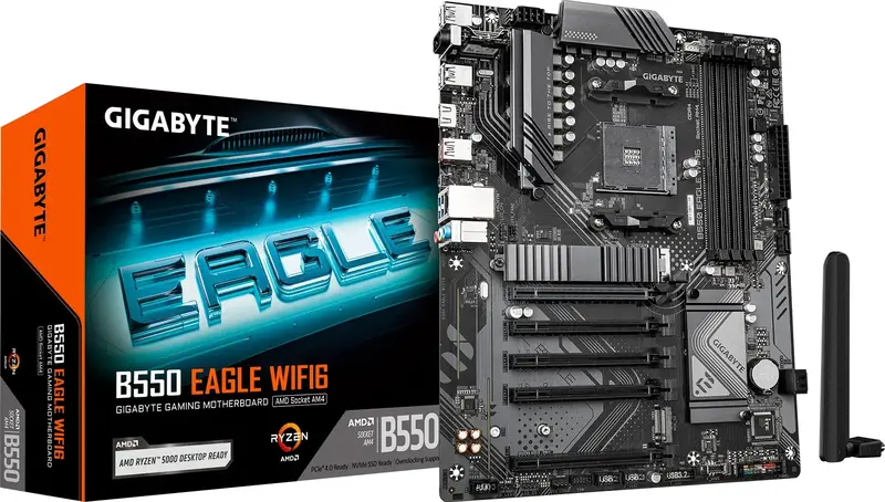 Материнська плата GIGABYTE B550 SAM4 ATX (B550 EAGLE WIFI6 1.0) - фото - №4
