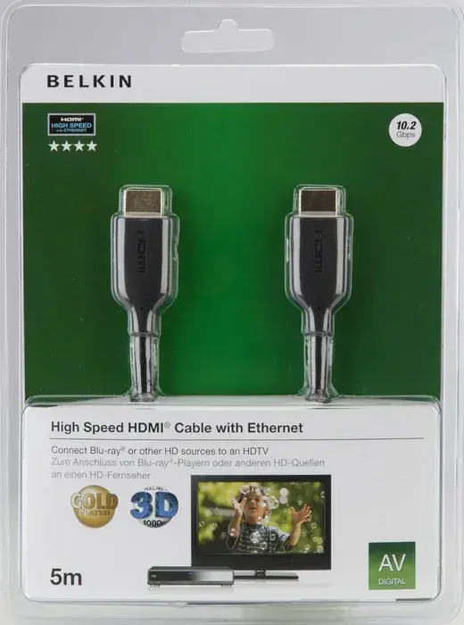 Кабель HDMI (M/M) Belkin 5м High Speed Ethernet чорний - фото - №3